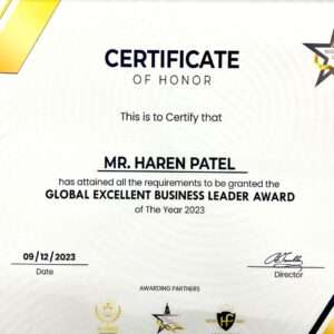Global Excellence business leader award
